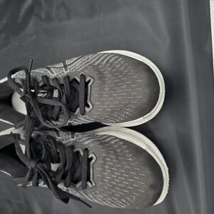 Asics Black and White Athletic Shoes with Modern Textured Design‎